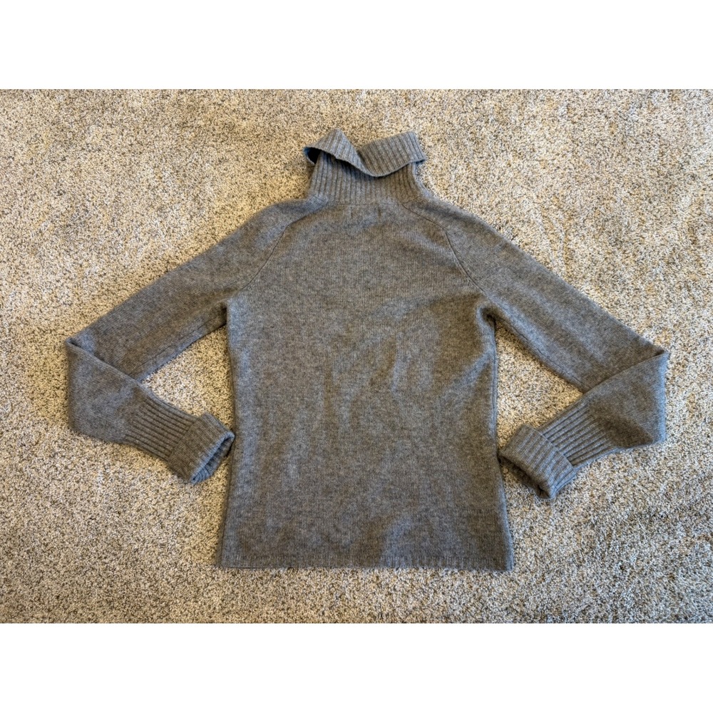 Sutton‎ Studio Cashmere Turtleneck Sweater Gray Raglan Sleeve Womens Small - Picture 4 of 4